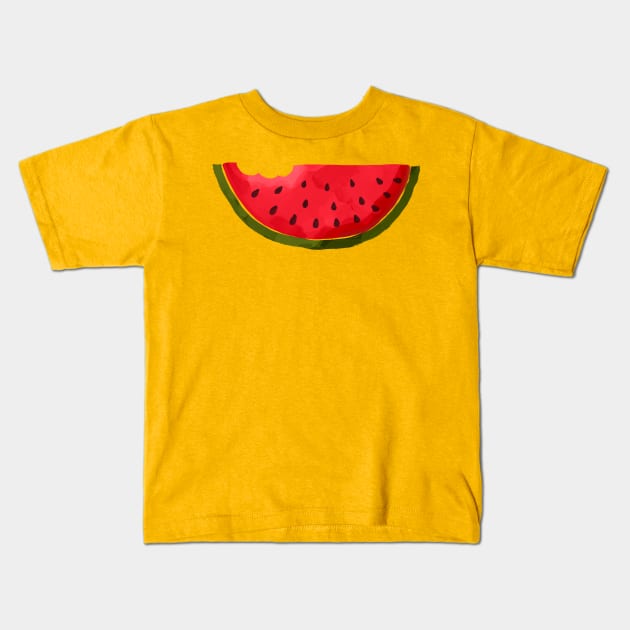 Watercolor Watermelon Kids T-Shirt by MutchiDesign